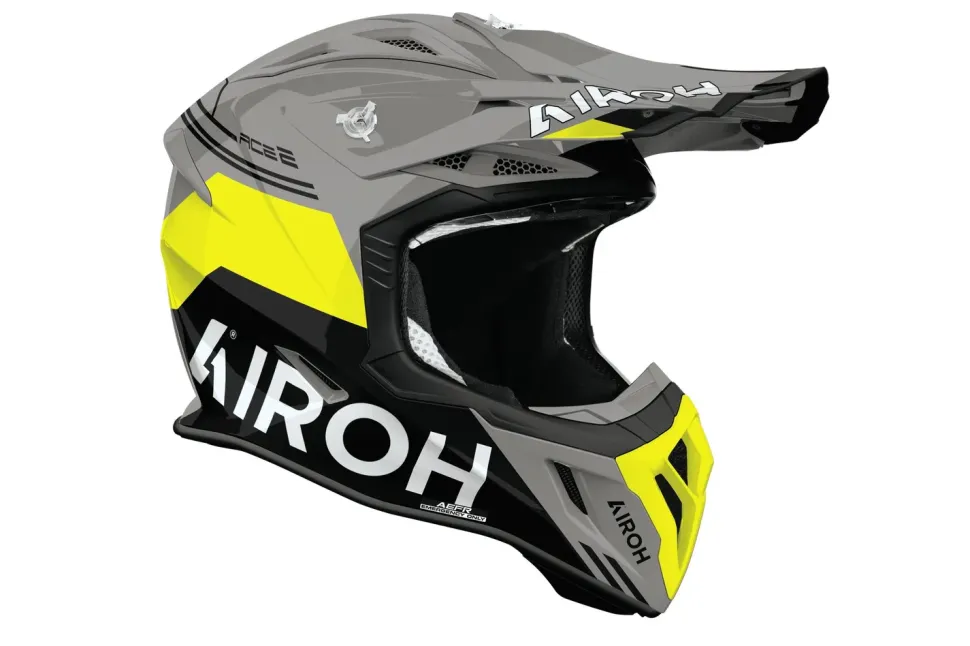 Airoh Hjälm Aviator Ace 2 Fury Svart/Grå/Gul
