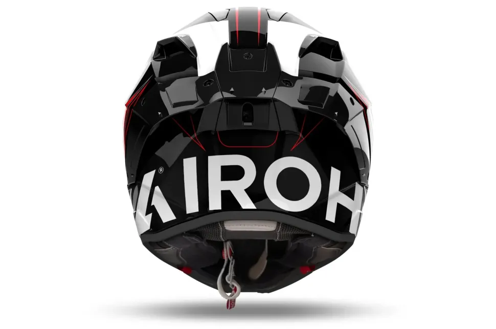 Airoh Hjälm GP 800 Must Röd glansig