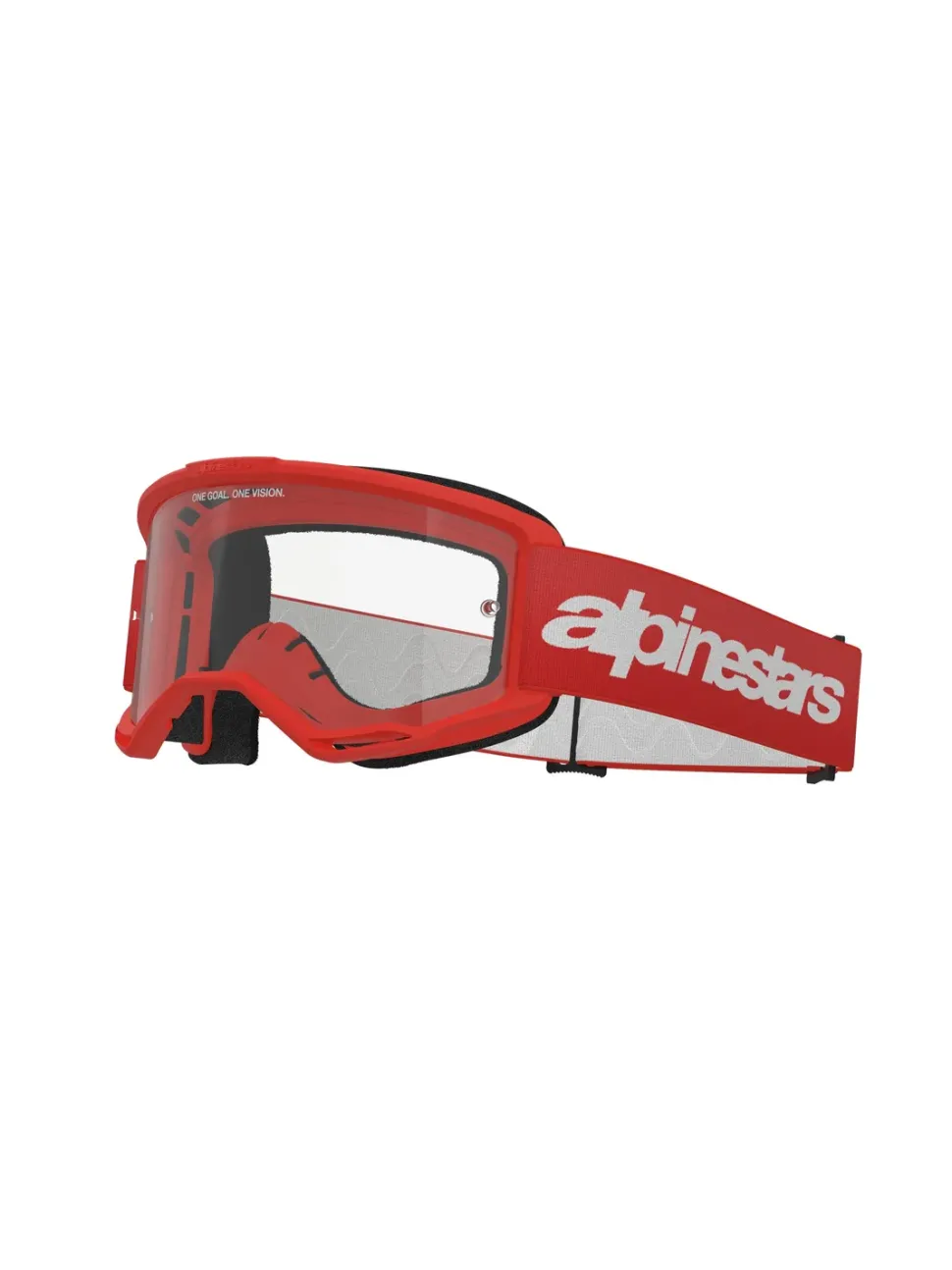 Alpinestars Goggle Vision 3 WORDMARK Röd/Klart