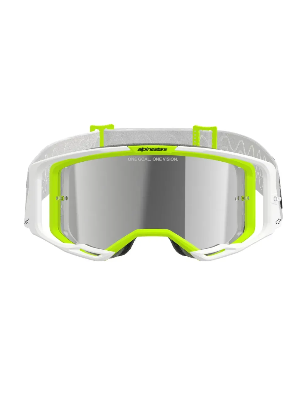 Alpinestars Goggle Vision 8 WORDMARK Vit/Gul Fluo/Spegel Silver