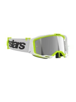 Alpinestars Goggle Vision 8 WORDMARK Vit/Gul Fluo/Spegel Silver
