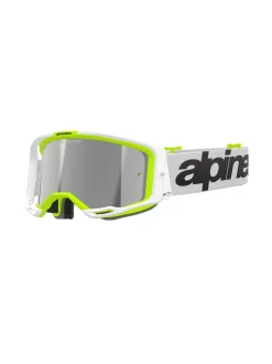 Alpinestars Goggle Vision 8 WORDMARK Vit/Gul Fluo/Spegel Silver