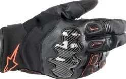 Alpinestars Handske SMX-1 Vattentät Svart/Röd Fluo