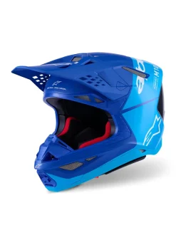 Alpinestars Hjälm S-M10 Flood Met Blå/Blå/Carbon