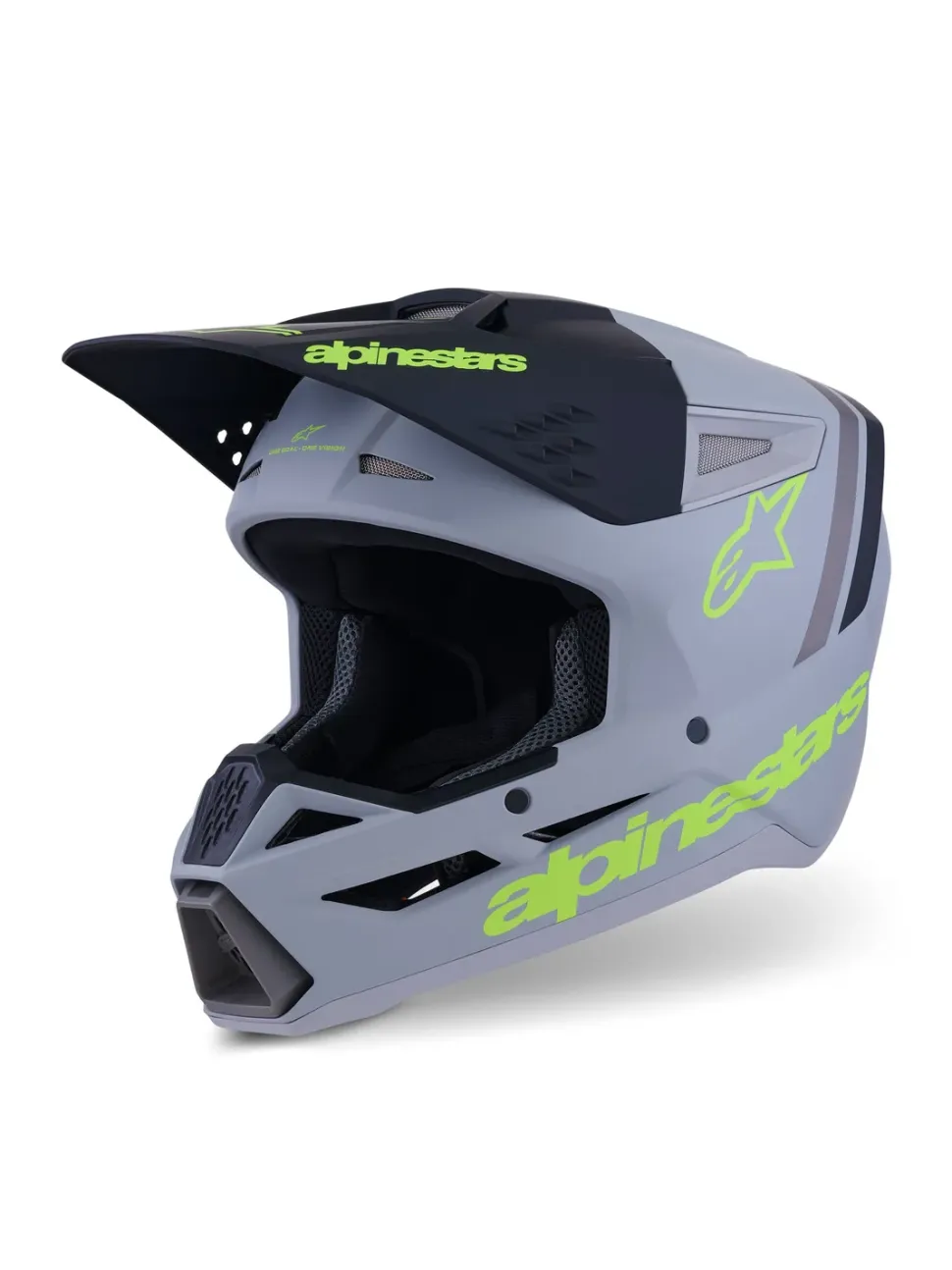 Alpinestars Hjälm S-M3 Radium Grå/Svart/Fluo Gul