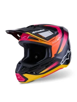 Alpinestars Hjälm S-M7 Rise Svart/Gul/Rosa