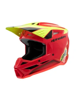 Alpinestars Hjälm SM3 Youth Fray Röd/Gul Fluo/Svart
