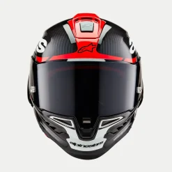 Alpinestars Hjälm Supertech R10 Element Svart/Carb/Fluo Röd/Vit