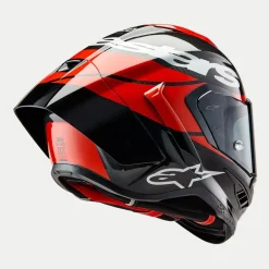 Alpinestars Hjälm Supertech R10 Element Svart/Carb/Fluo Röd/Vit
