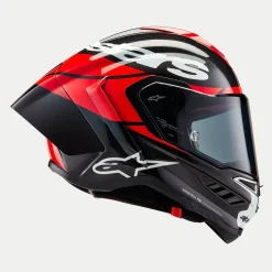 Alpinestars Hjälm Supertech R10 Element Svart/Carb/Fluo Röd/Vit