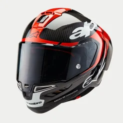 Alpinestars Hjälm Supertech R10 Element Svart/Carb/Fluo Röd/Vit
