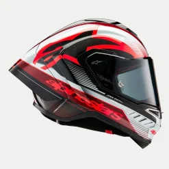 Alpinestars Hjälm Supertech R10 Team Svart/Carb/Röd/Vit