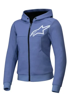 Alpinestars Hoodie Dam Chrome v2 Blå/Violet