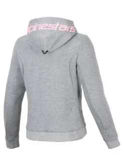 Alpinestars Hoodie Dam Chrome v2 Grå/Rosa