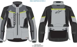 Alpinestars Jacka Bogota Pro Drystar Grå/Gul Fluo