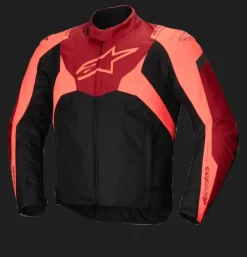 Alpinestars Jacka T-Jaws v4 Vattentät Svart/Röd/Röd Fluo