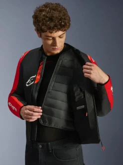 Alpinestars Jacka T-SPS v2 Vattentät Svart/Röd Fluo