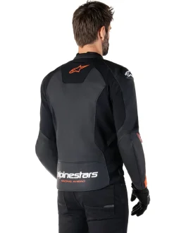 Alpinestars Skinnjacka Faster v3 Svart/Röd Fluo
