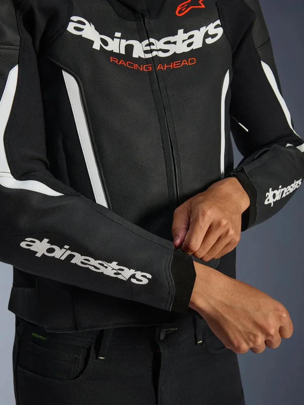 Alpinestars Skinnjacka GP Force v2 Svart/Vit
