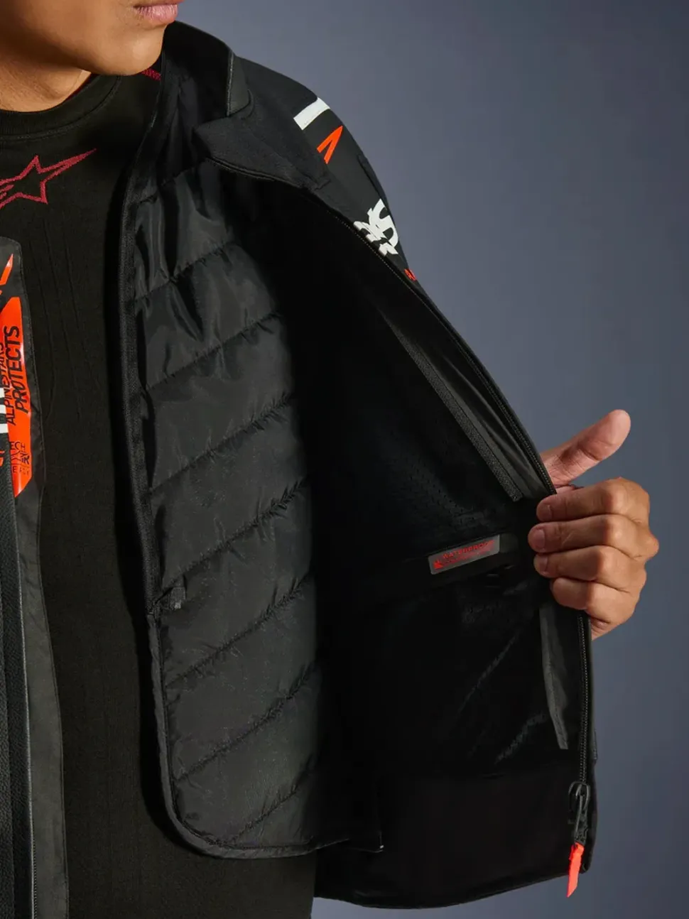 Alpinestars Skinnjacka GP Force v2 Svart/Vit