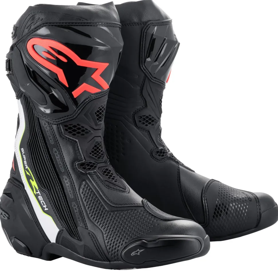 Alpinestars Stövel Supertech R v2 Svart/Vit/Röd/Gul