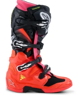 Alpinestars Stövel Tech 7 Svart/Röd Fluo/Rosa Fluo