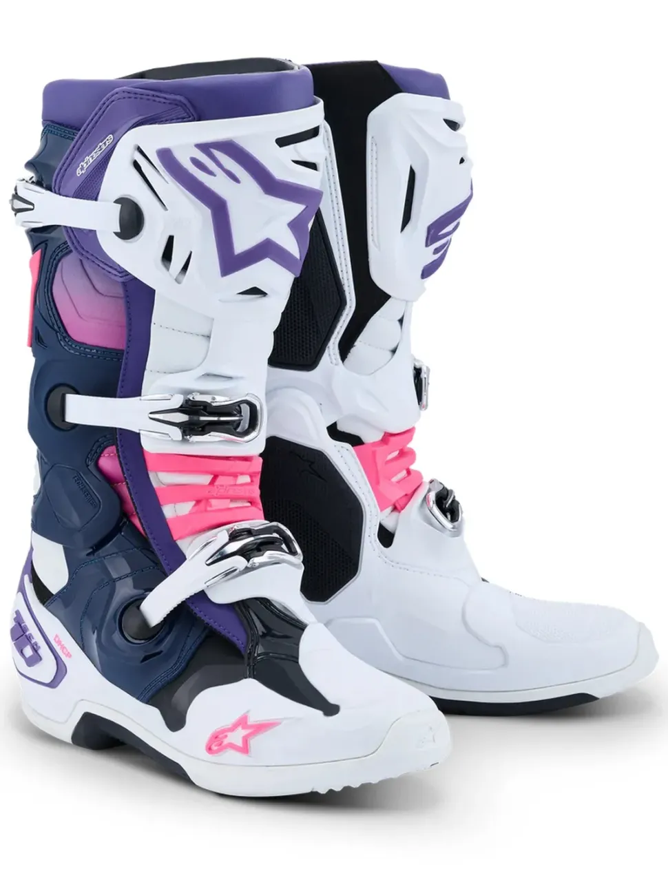 Alpinestars Stövel Tech 10 Vit/Violet/Fluo Rosa
