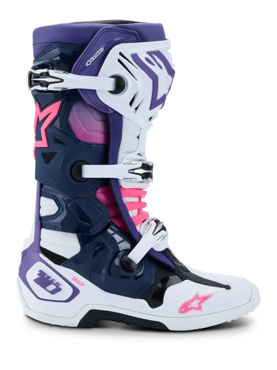 Alpinestars Stövel Tech 10 Vit/Violet/Fluo Rosa
