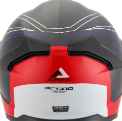 APEX Hjälm FC500 Carbon Assen vit/röd/blå matt