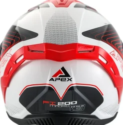 APEX Hjälm FI200 Madrid vit/röd