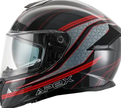 APEX Hjälm FT300 Vienna grå/röd/svart