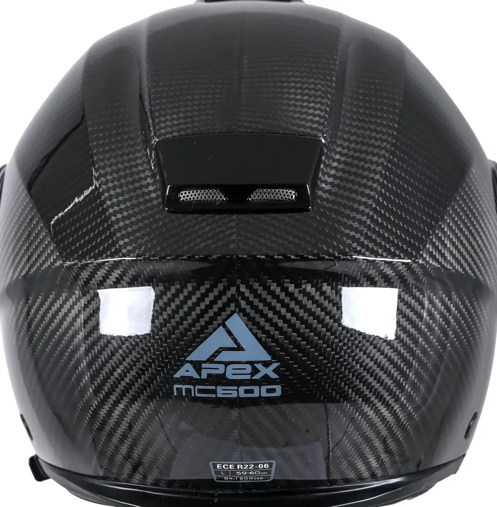 APEX Hjälm MC500 Carbon glansig