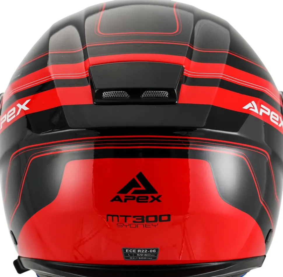 APEX Hjälm MT300 Sydney svart/röd