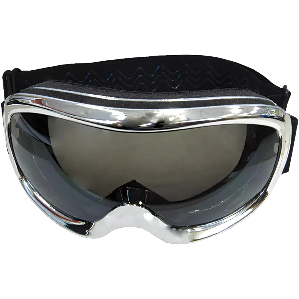 4Bikers Motorglasögon Cross Chrome