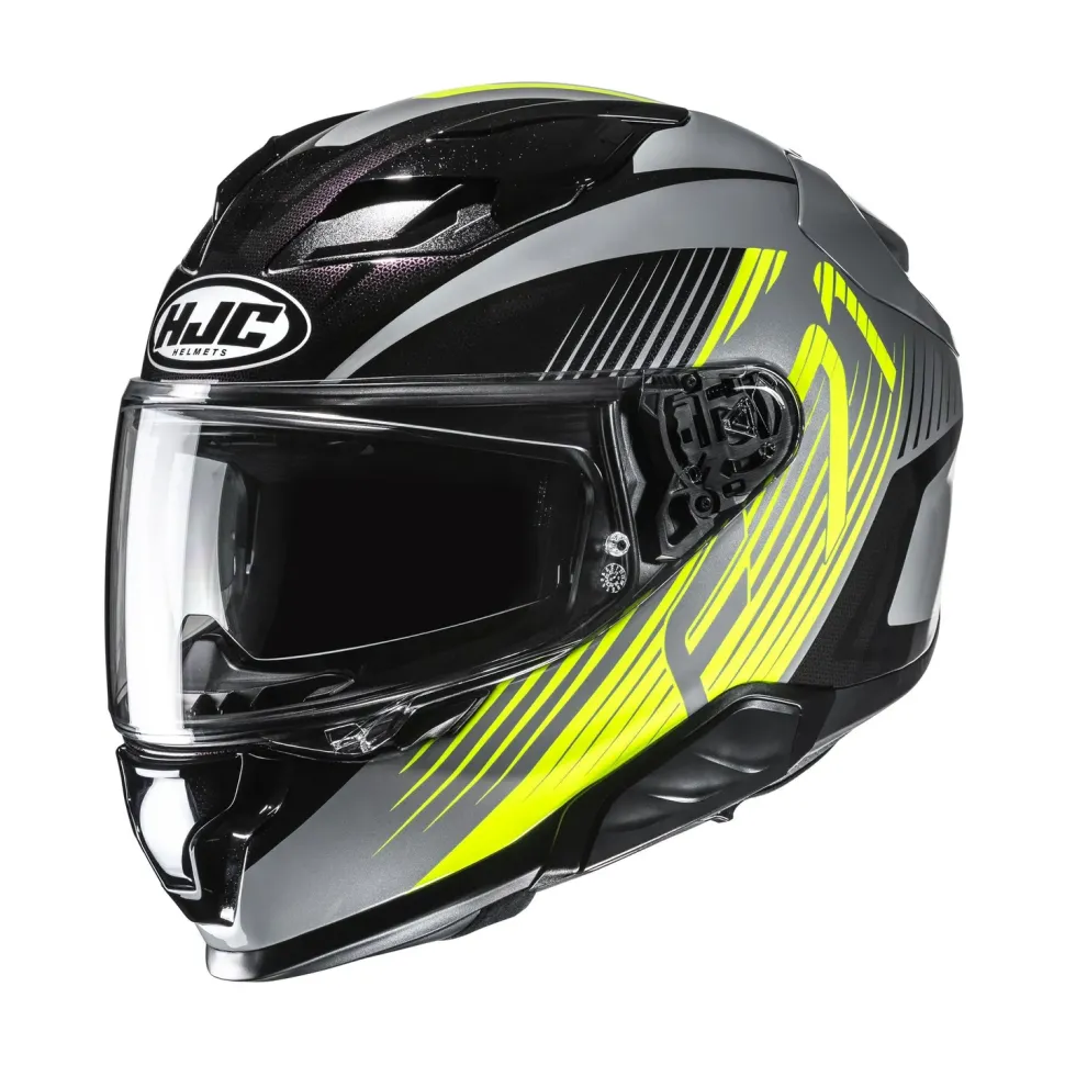 HJC Helmet F71 Catos Svart/Grå/Fluo Gul MC3H
