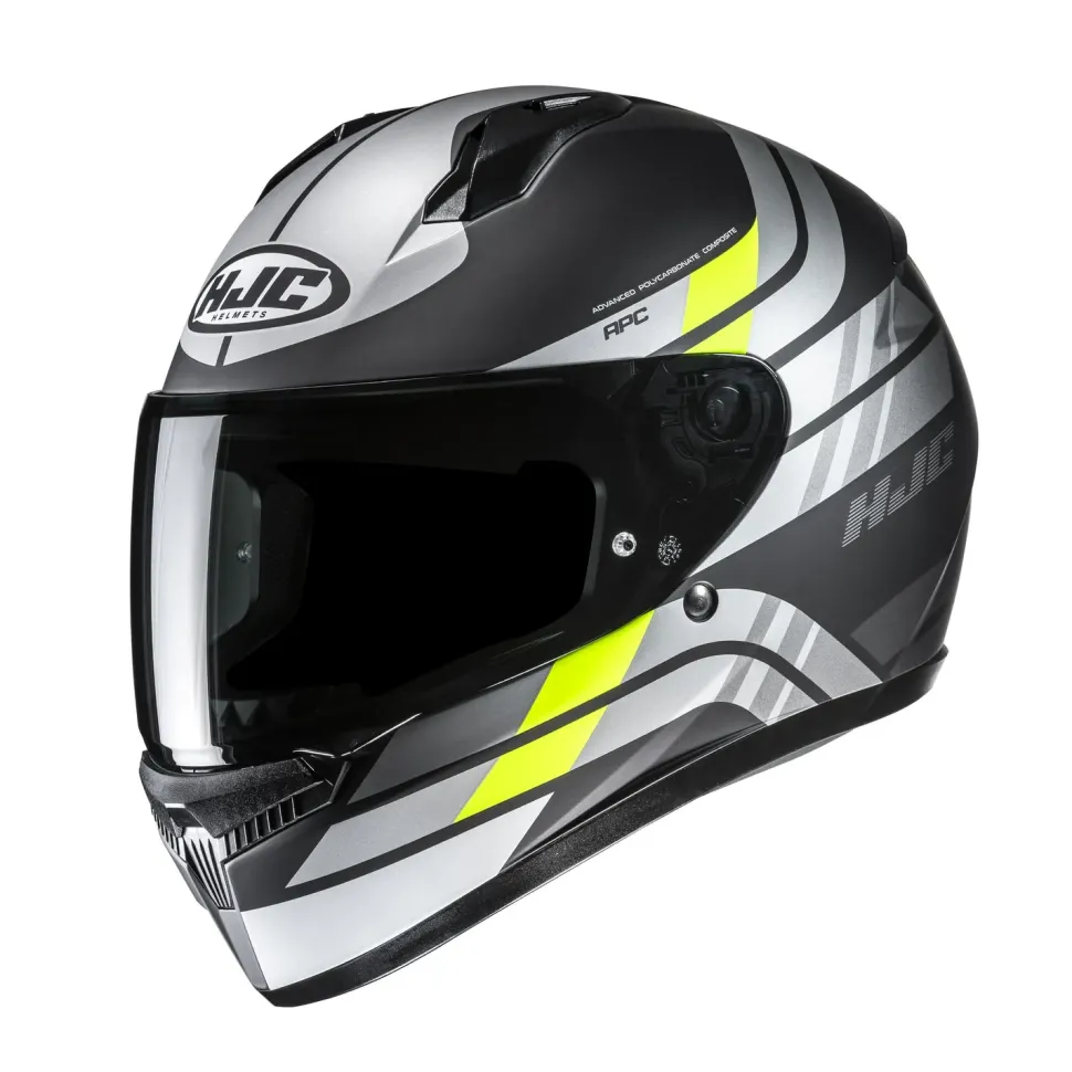 HJC Hjälm C10 Hiper Svart/Grå/Fluo Gul MC3HSF