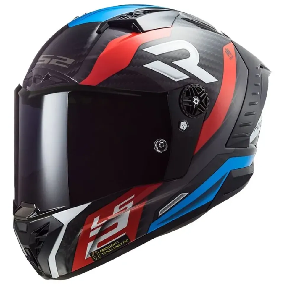 Hjälm Ls2 Ff805 Thunder Carbon Supra Röd/Blå