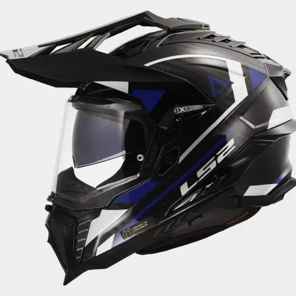 Hjälm Ls2 Mx701 Explorer Carbon Adventure Blå