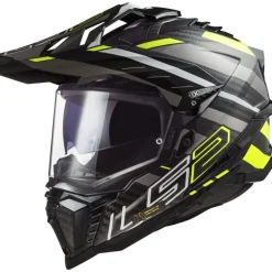 Hjälm Ls2 Mx701 Explorer Carbon Edge Svart/Gul