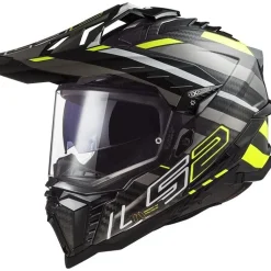 Hjälm Ls2 Mx701 Explorer Carbon Edge Svart/Gul