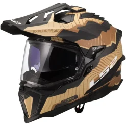 Hjälm Ls2 Mx701 Explorer Carbon Trick Brun/Sand