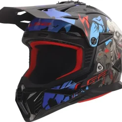 Hjälm Ls2 Mx708 Fast Ii Zombie Ii Svart/Röd/Blå