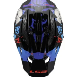 Hjälm Ls2 Mx708 Fast Ii Zombie Ii Svart/Röd/Blå