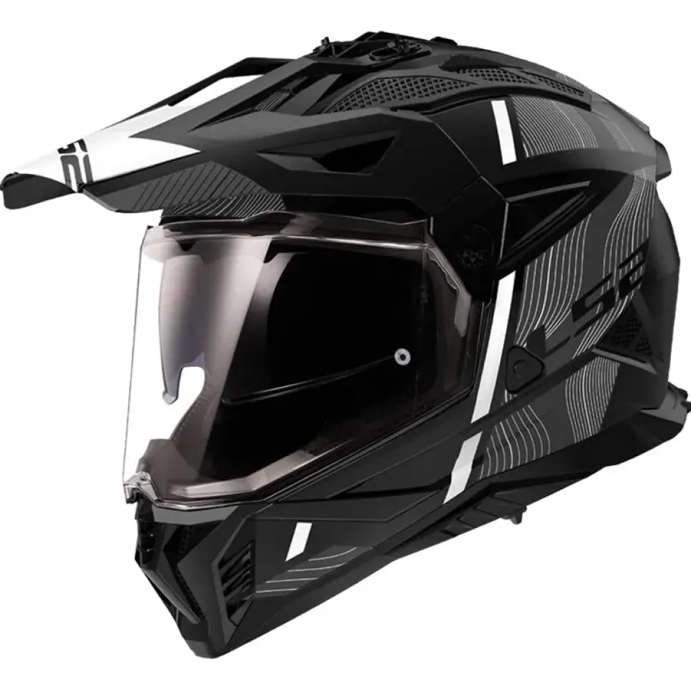 Hjälm Ls2 Mx702 Pioneer Ii Hill Matt Svart/Vit