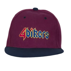 Keps Snap Back 4Bikers Vinröd