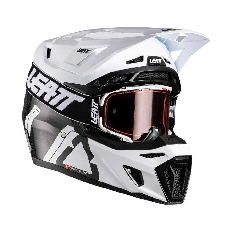 Leatt Hjälm+Goggles Moto 9.5 Carbon/Vit V26