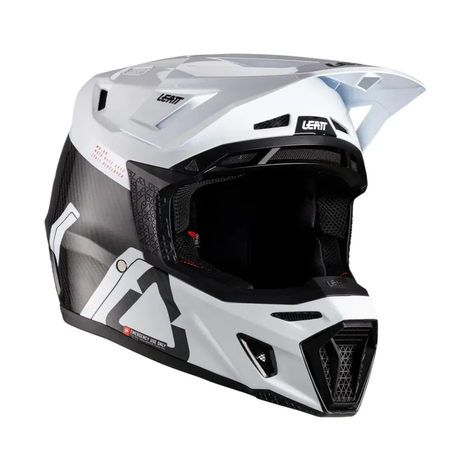 Leatt Hjälm+Goggles Moto 9.5 Carbon/Vit V26