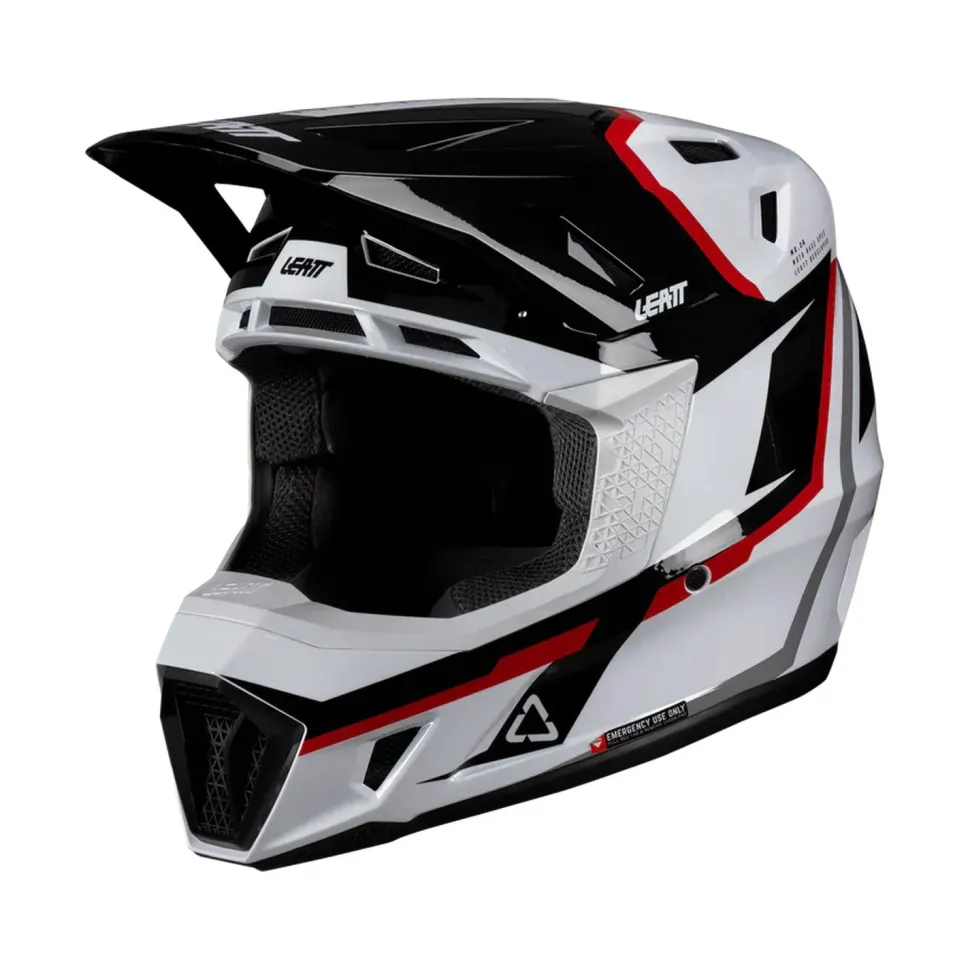 Leatt Hjälm+Goggles Moto 7.5 Vit/Röd V26