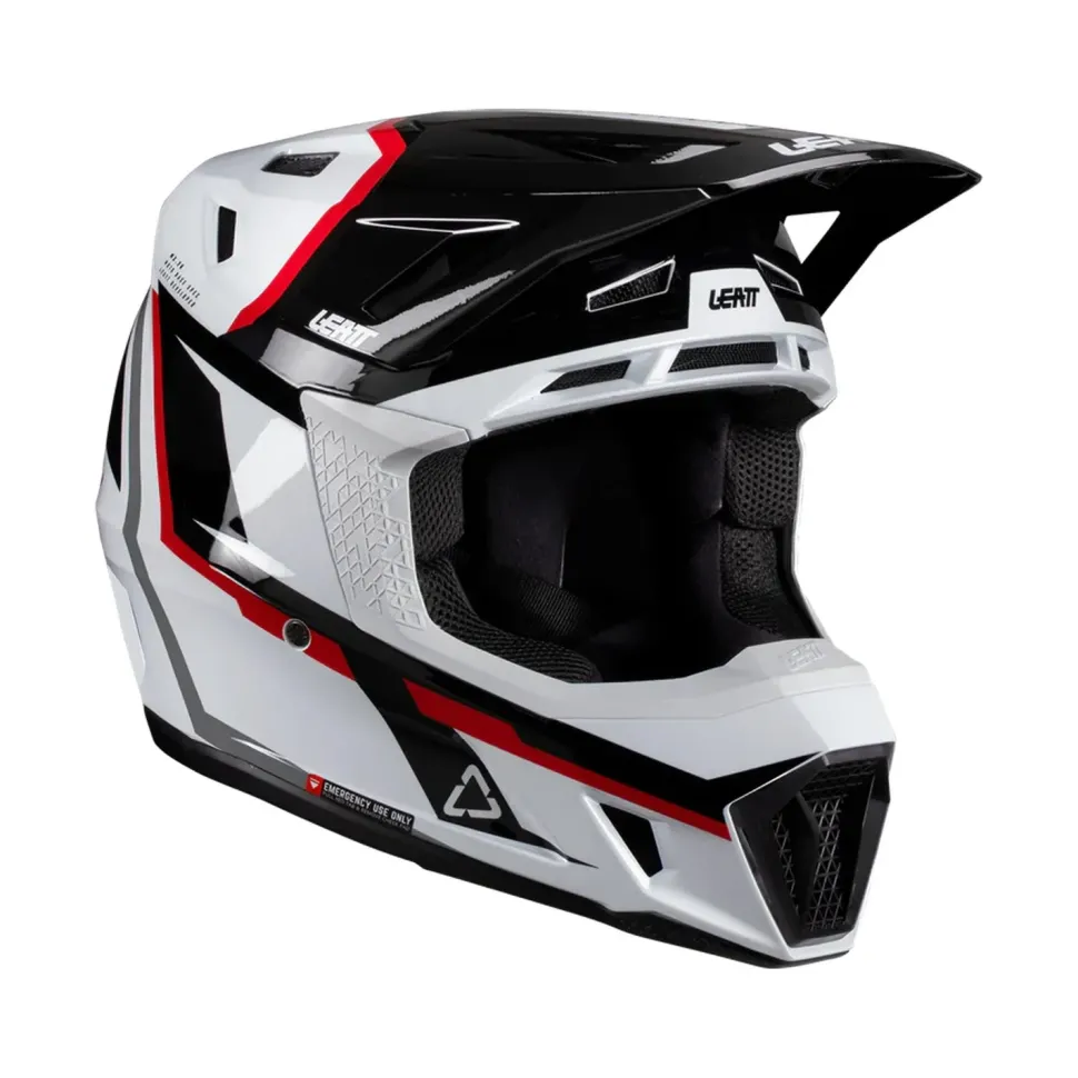 Leatt Hjälm+Goggles Moto 7.5 Vit/Röd V26