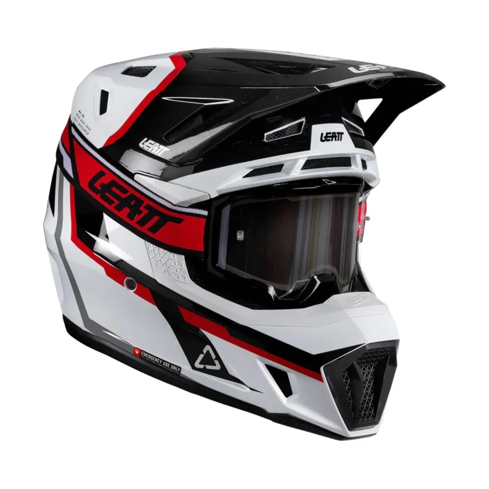 Leatt Hjälm+Goggles Moto 7.5 Vit/Röd V26